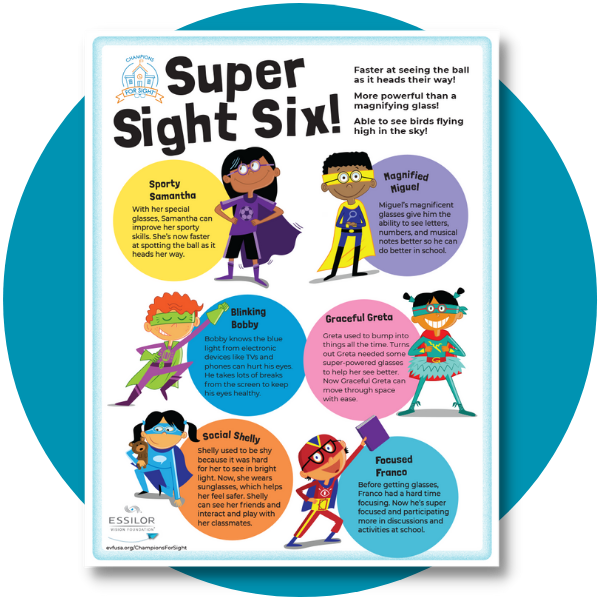 Super Sight Six Poster by Champions for Sight